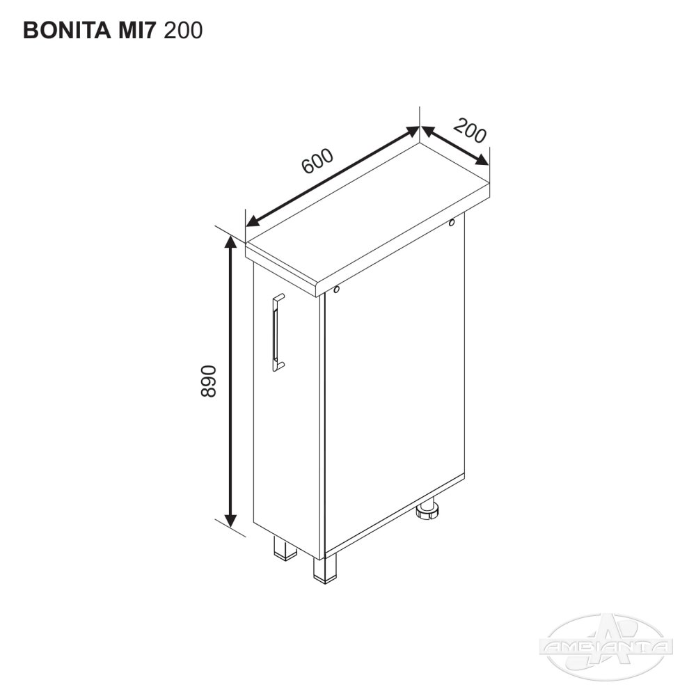 Modul BONITA MI 7 200 (modul inferior cargo) — Alb
