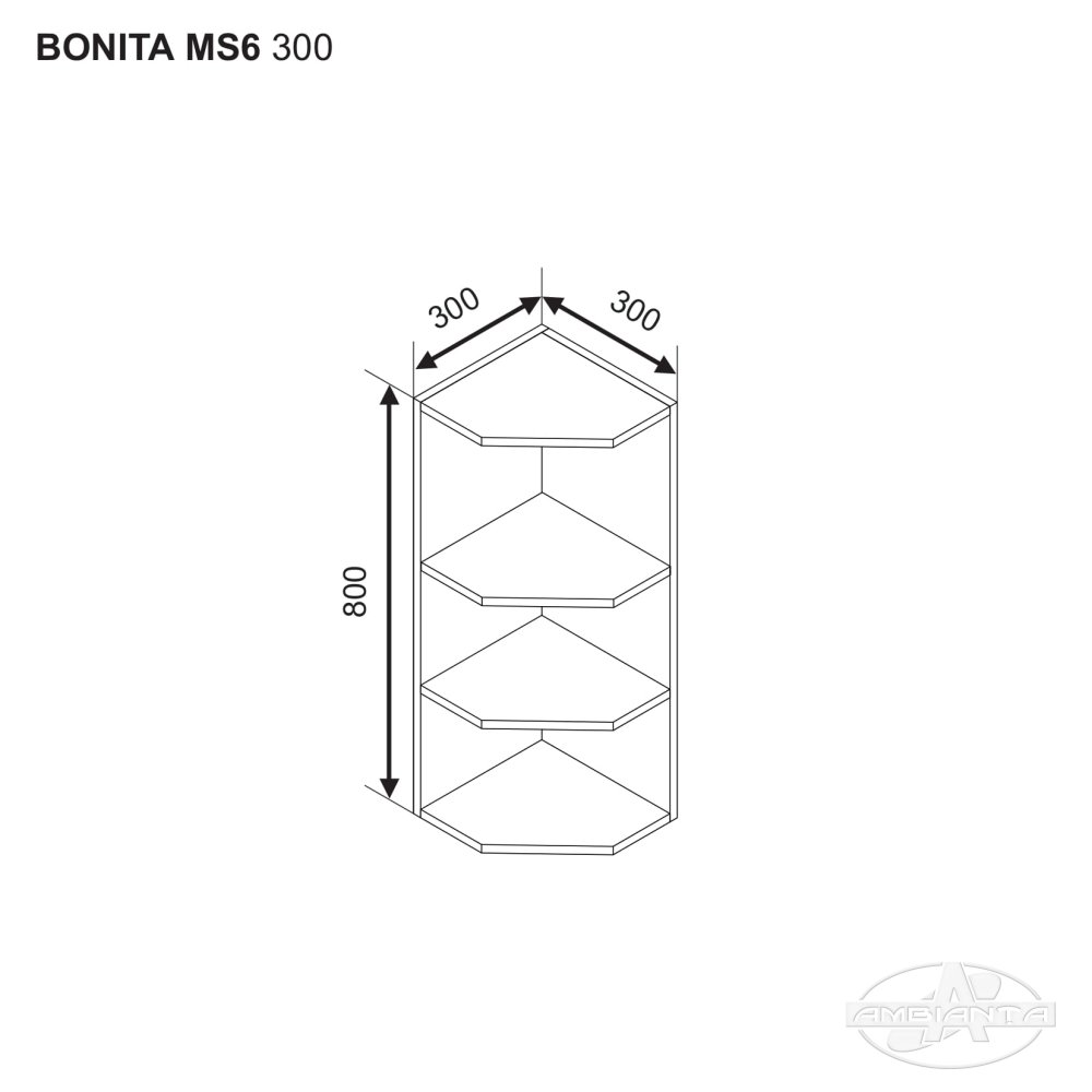 Modul BONITA MS6 300 (modul superior anexa) — Alb