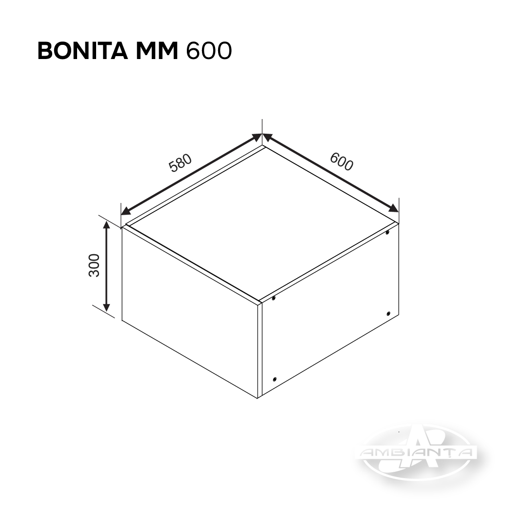 Modul BONITA Antresol MM 600 (modul superior) — Alb