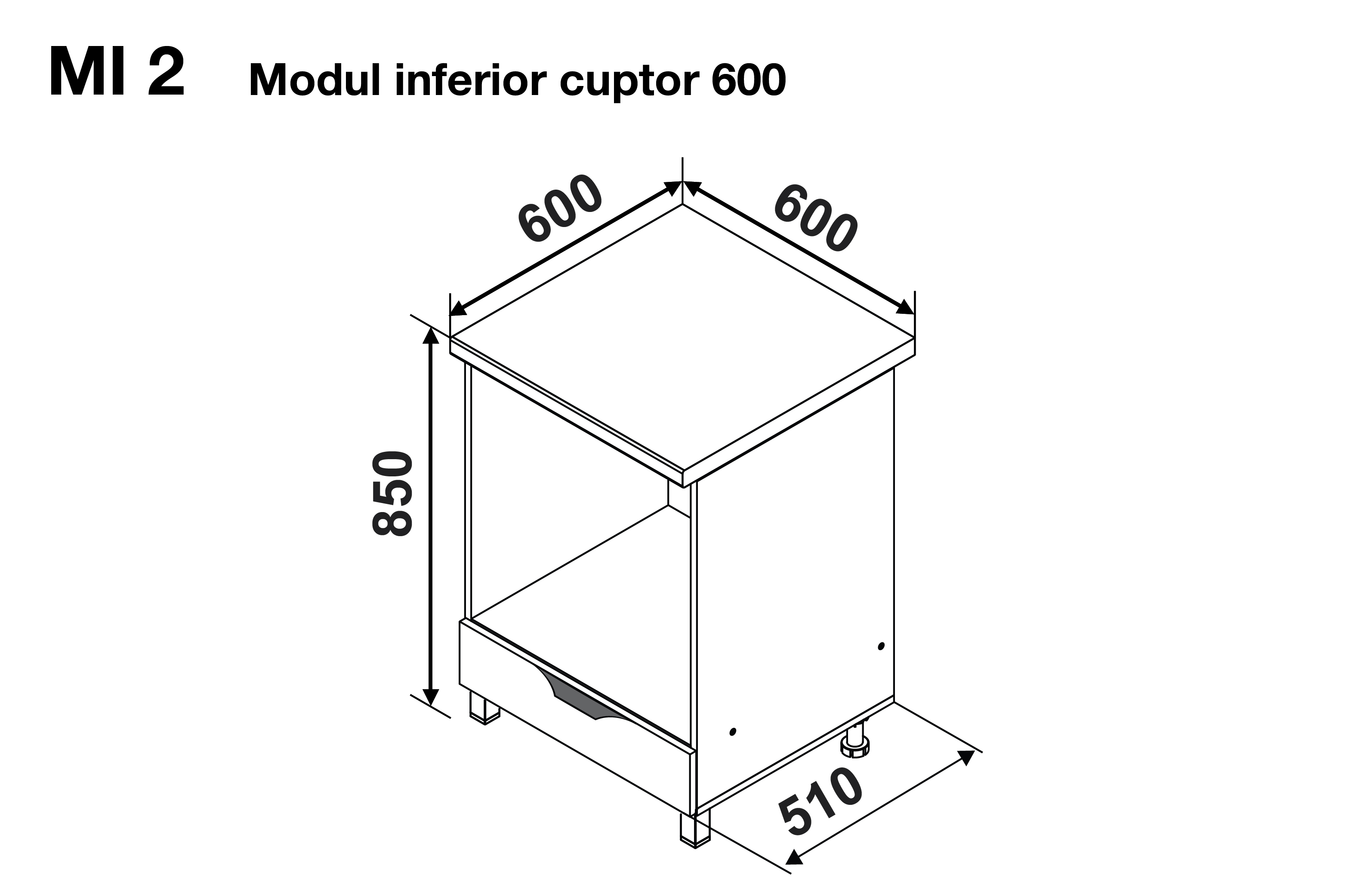 Modul inferior GLORIA MI2 600 (cuptor) — Capucino