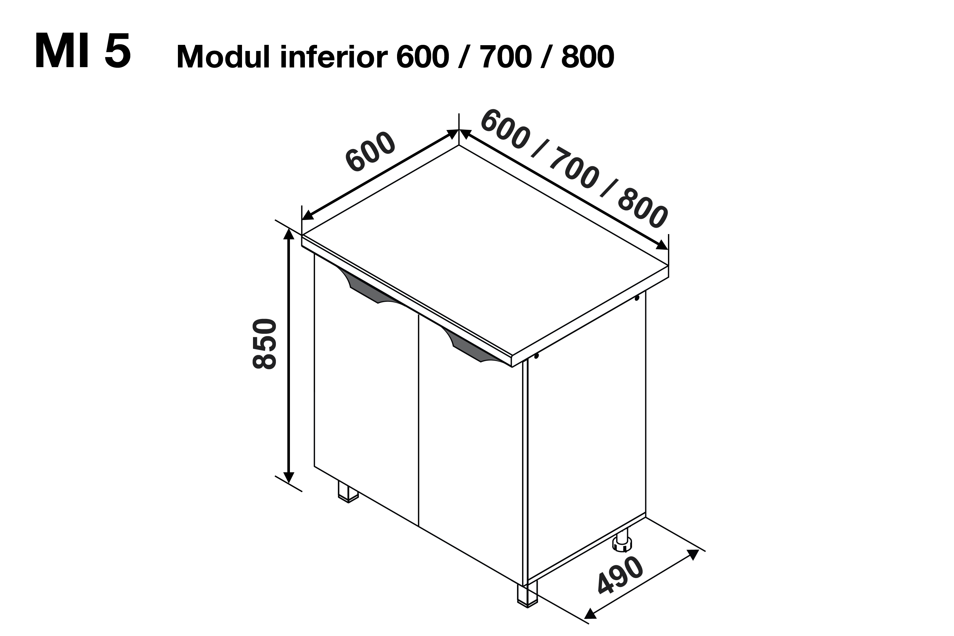 Modul inferior GLORIA MI5 600 — Capucino