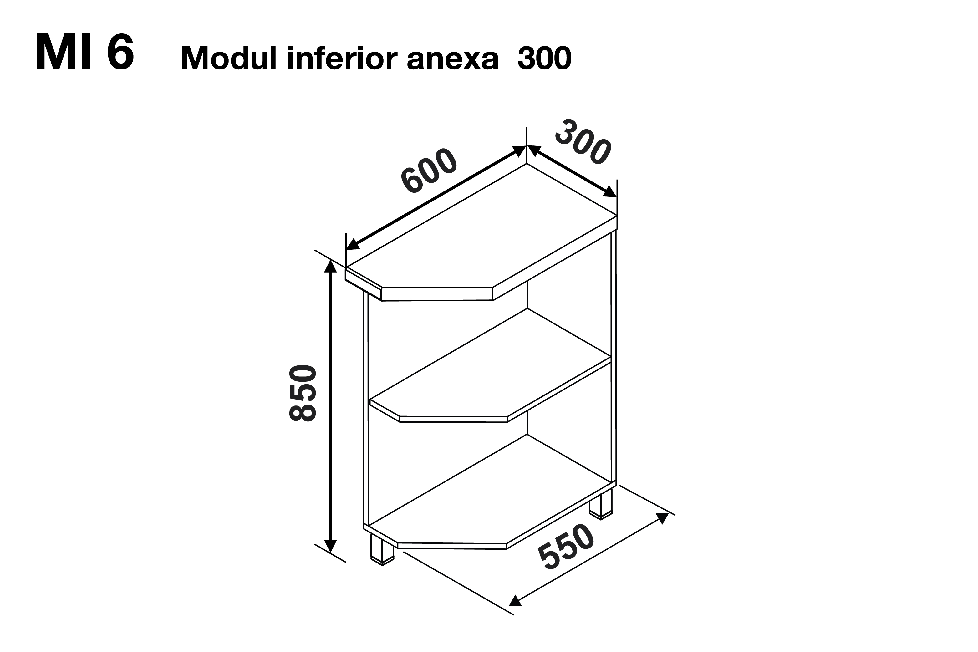 Base module  GLORIA MI6 300 (additional) — Cappuccino
