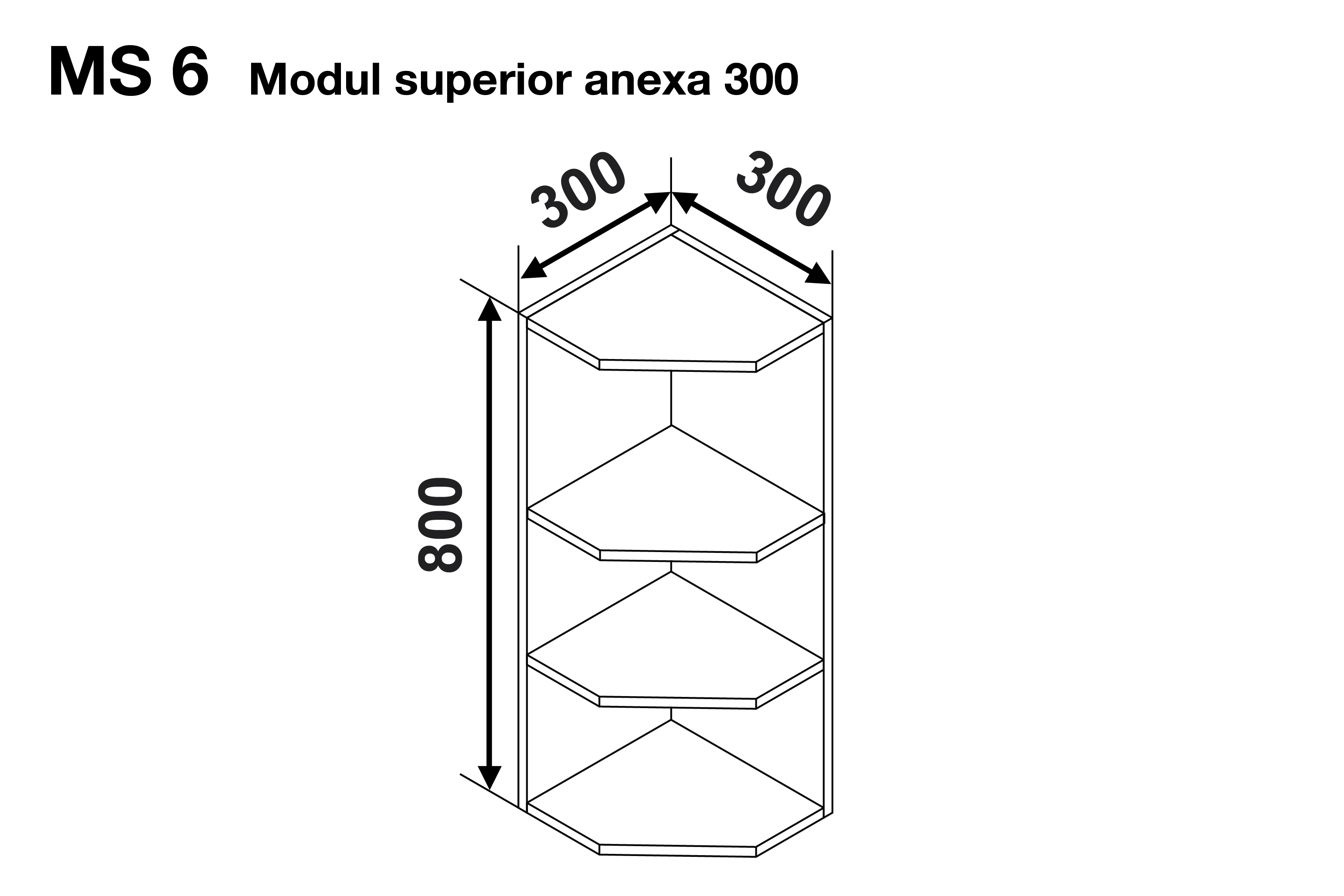 Upper module GLORIA MS6 300 (additional) — Cappuccino