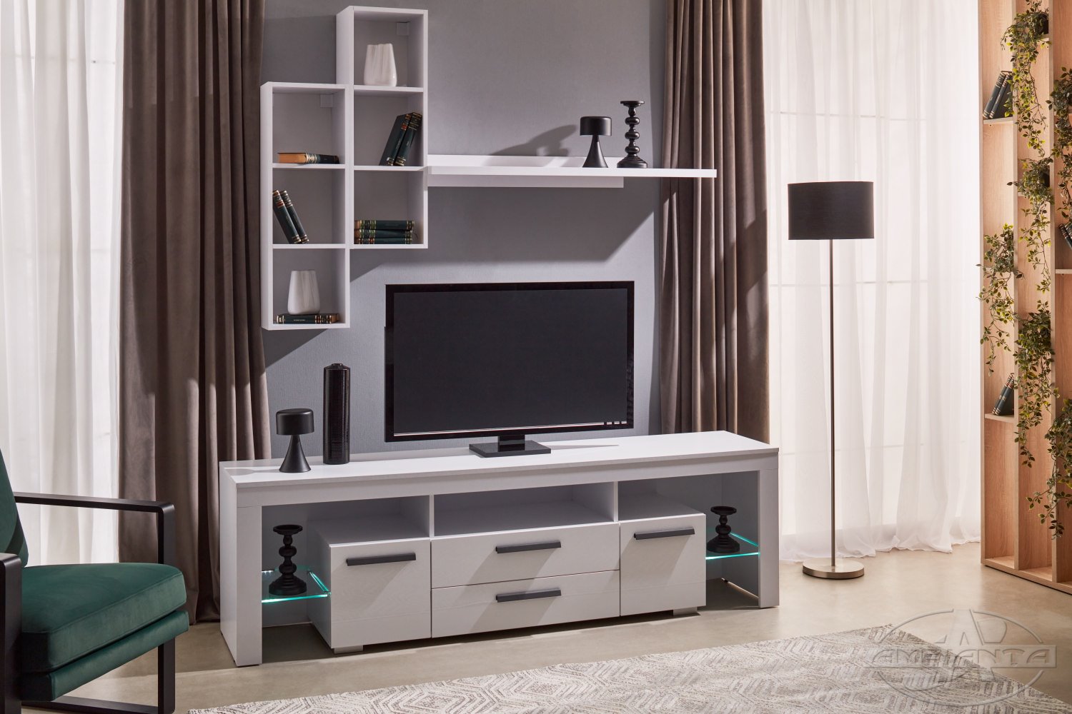 Polița CITY 1.2 m — Alb