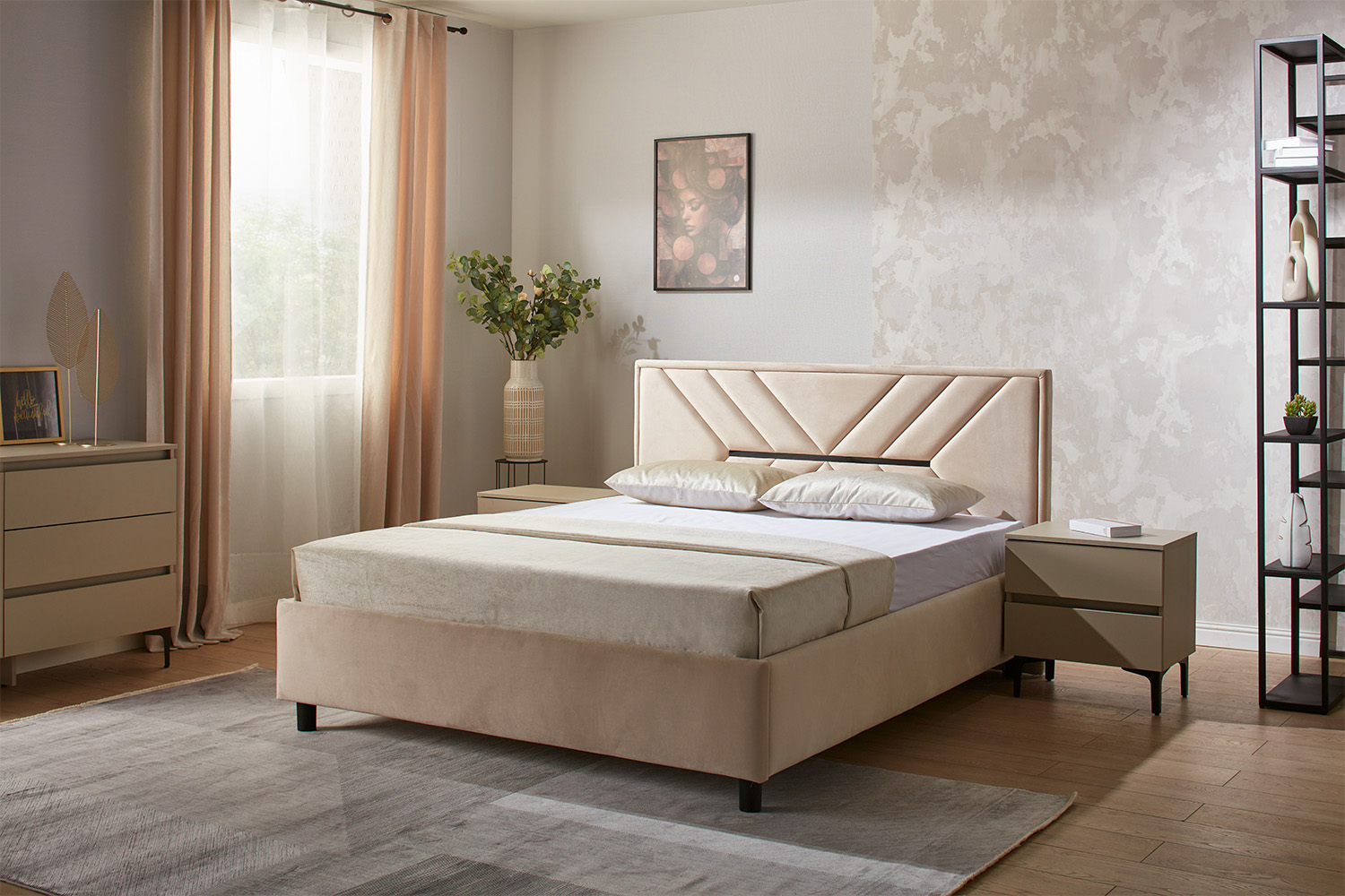 DALLY bed 1.4 m — Beige