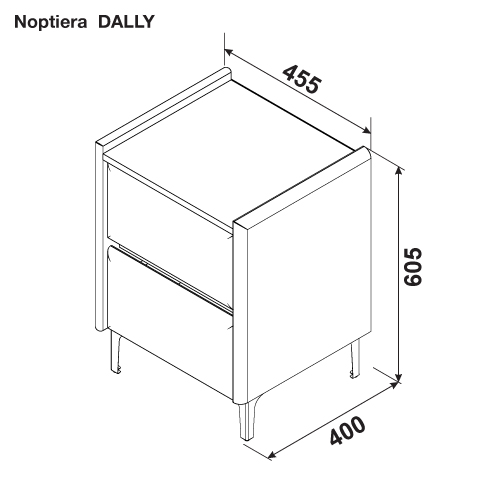 Nightstand DALLY — Beige