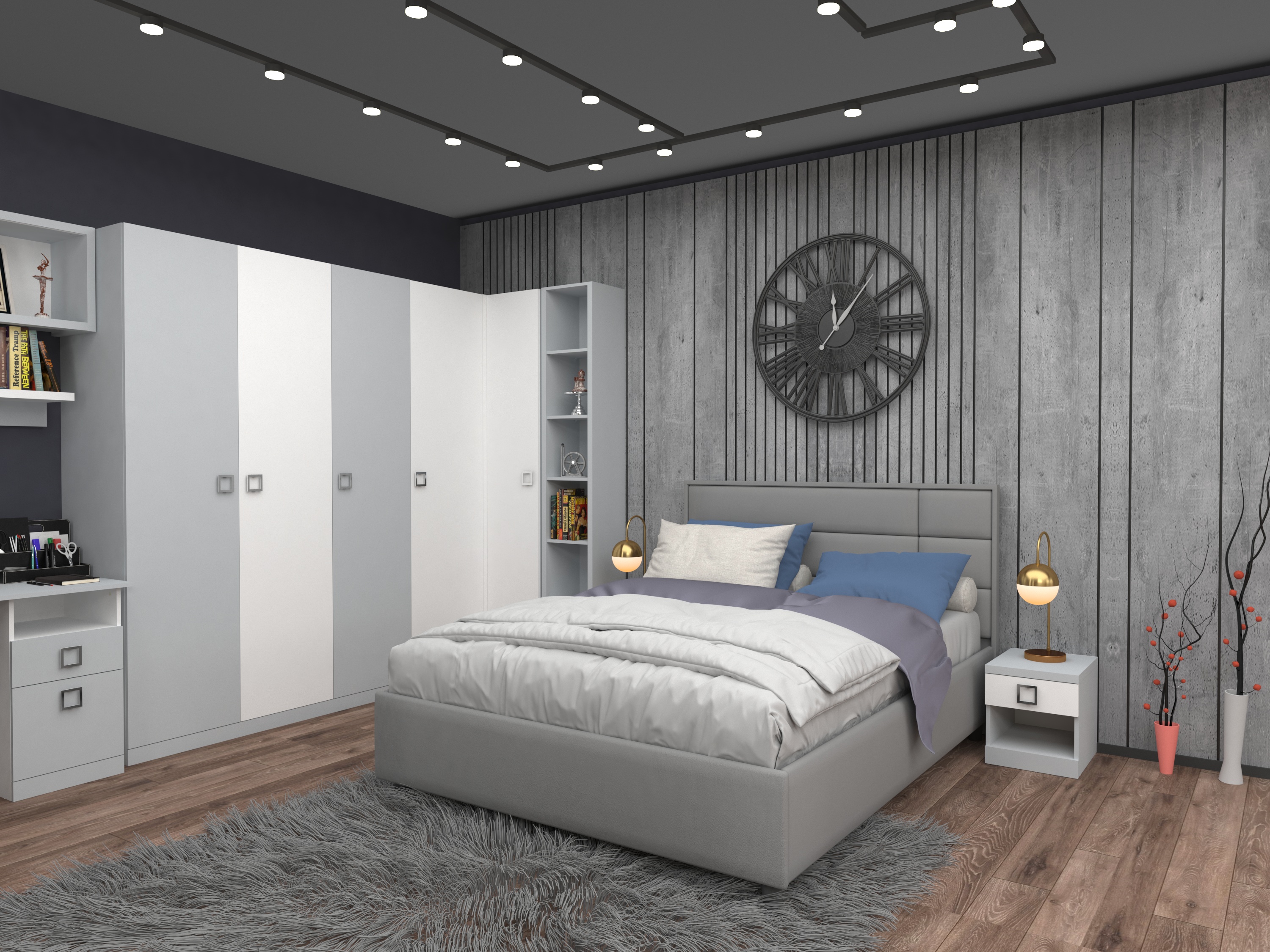 Amigo bed 1.8m — Gray