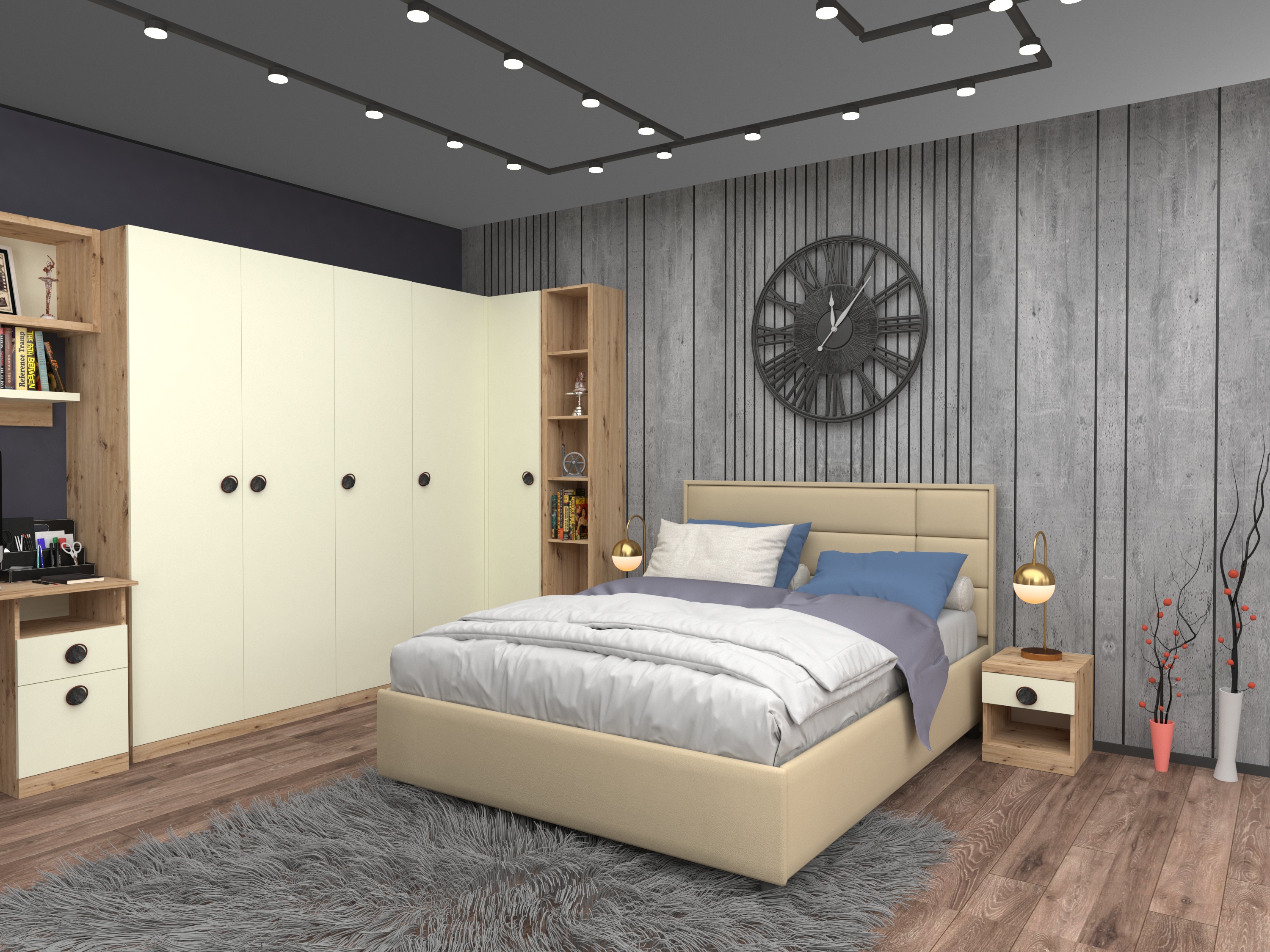 Amigo bed 1.8m — Beige