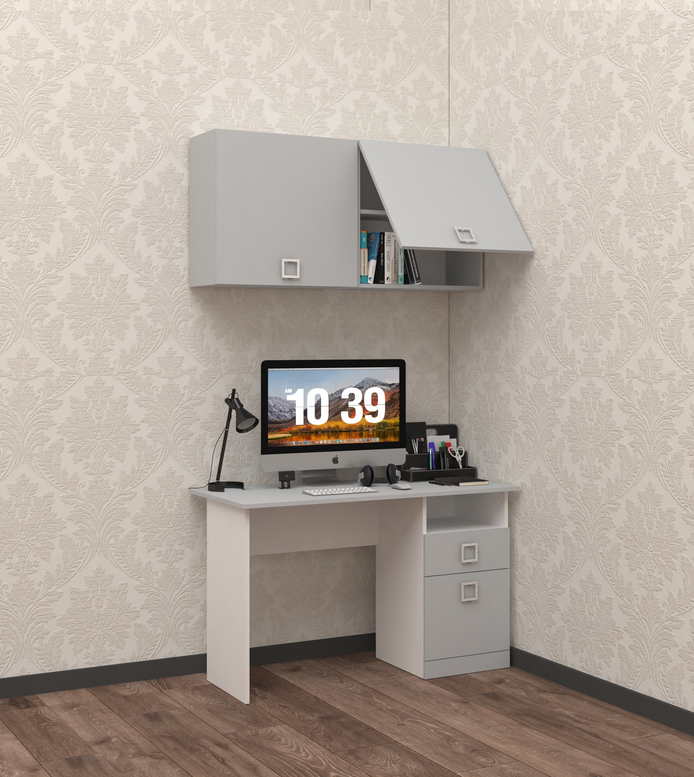 AMIGO Computer Desk — Gray