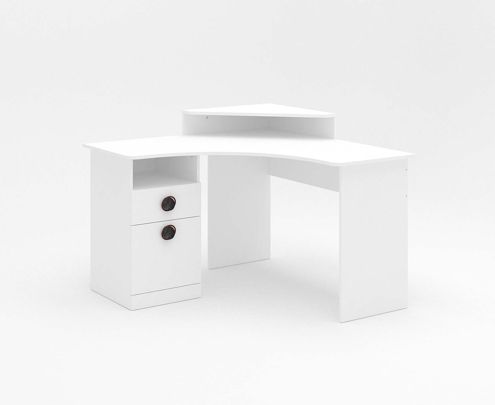 AMIGO Corner Computer Desk — White