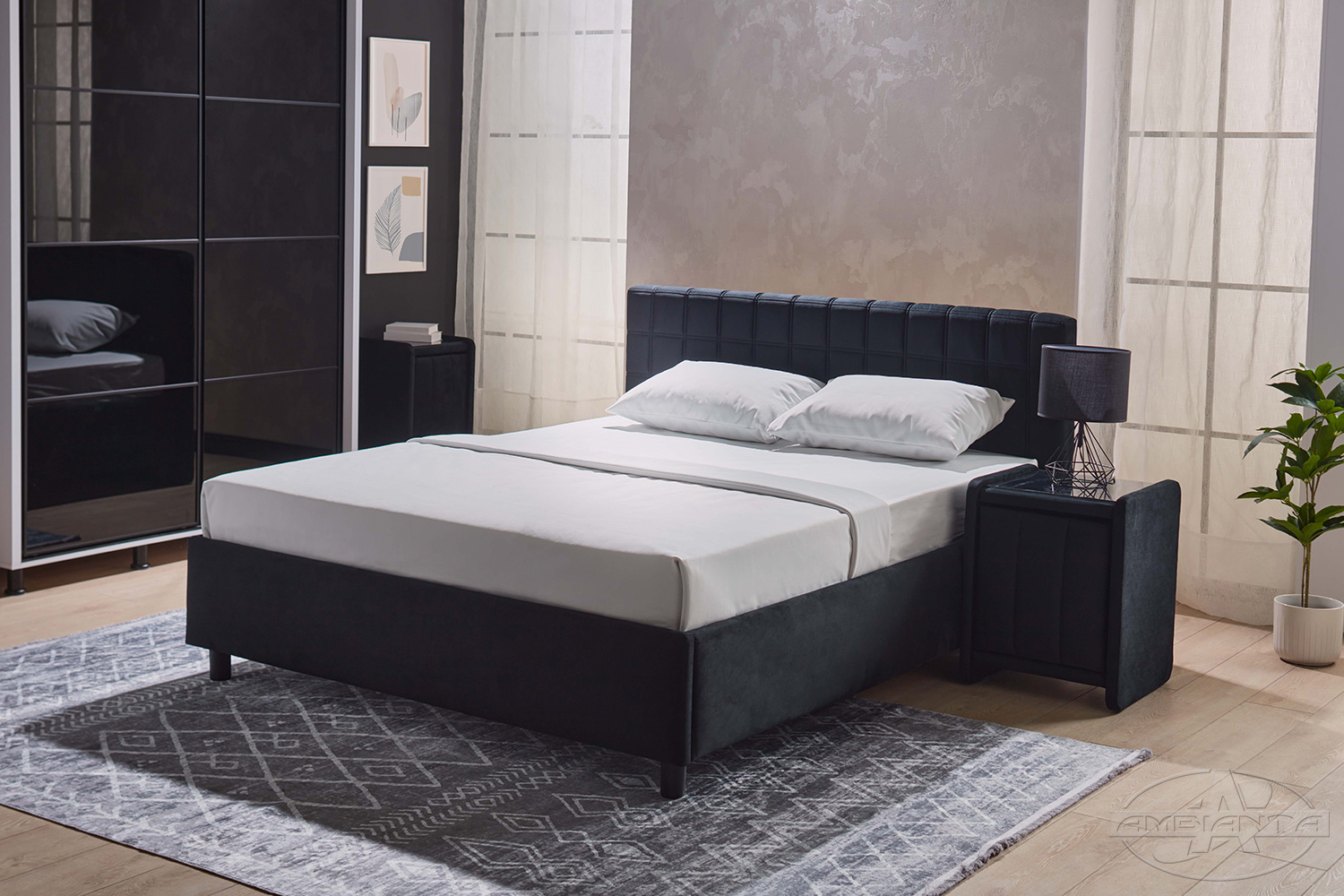 Pat CORAL 1.6m — Negru
