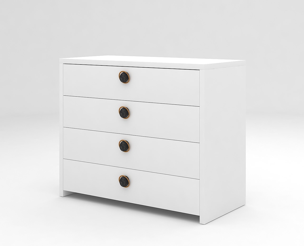 CRISTAL Chest of Drawers — White