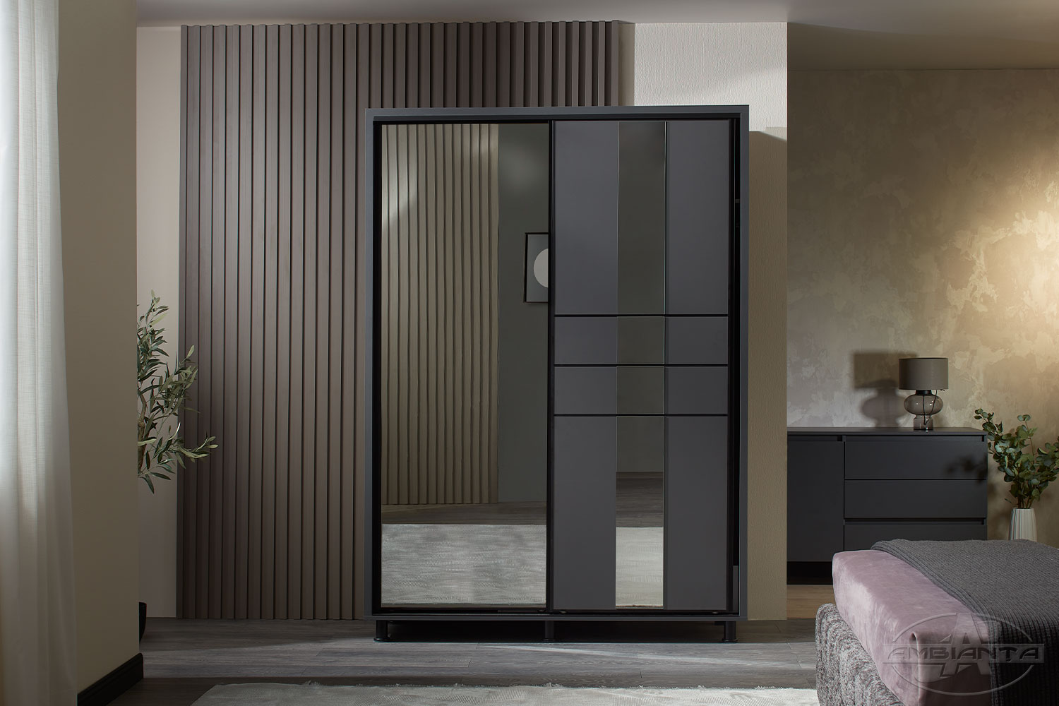 Dulap Rio 1.8 m — Grafit