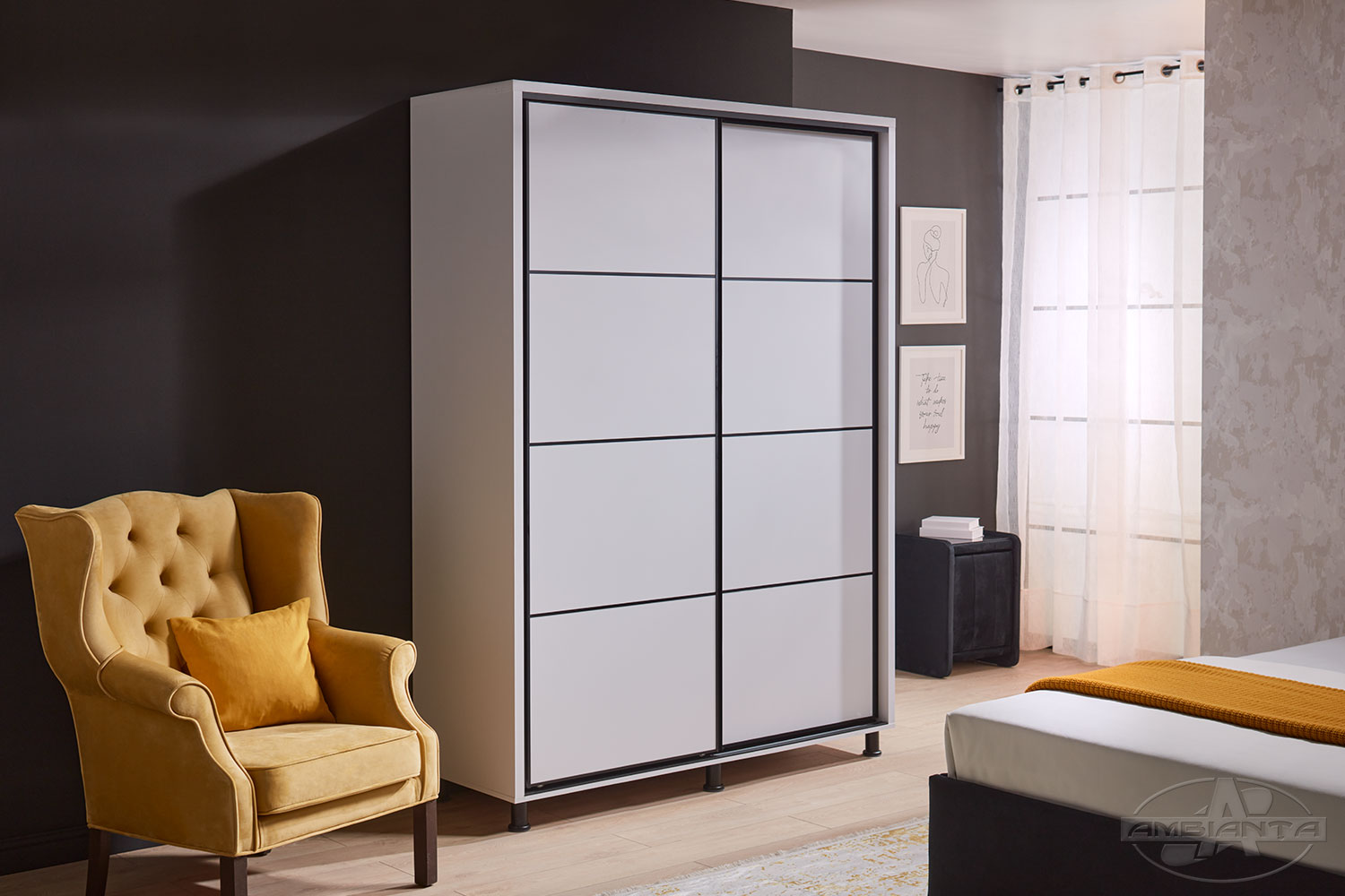 Wardrobe TORINO MFC 1.2 m — White