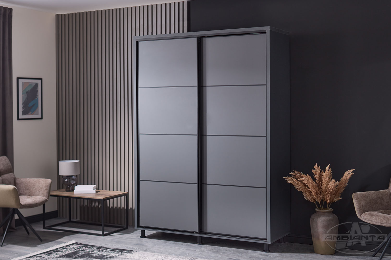 Wardrobe TORINO MFC 1.2 m — Graphite