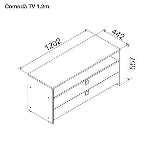 Living OSCAR comoda TV 1.2 m — Artisan-Cashmere